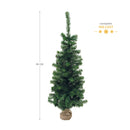 Mini Albero di Natale Artificiale H120 cm con Base Juta XMas Verde