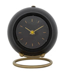 Orologio da Tavolo Ball Nero 16x13x19 cm in Ferro e Plastica