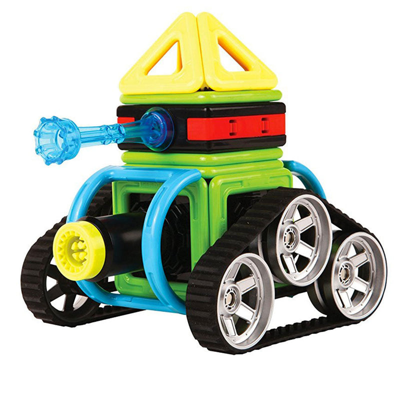 Costruzioni Magnetiche 3D Gioco Calamitato 27 Pezzi Magformers Mezzi Cingolati