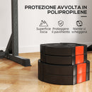 Kit 4 Pesi con 2 Dischi Ø30x5,5 cm da 7,5 kg e 2 Dischi Ø27x4,5 cm da 5 kg in Polipropilene e Sabbia Nero      