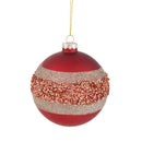 Set 4 Palle di Natale da Appendere Ø 10 cm in Vetro