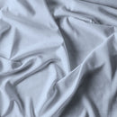 Set Lenzuola Sopra Sotto e Federe Linea Cloe in Raso di Cotone Azzurro Varie Misure