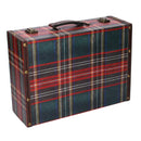 Set 3 Valigie in similpelle design scozzese rettangolare