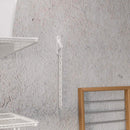 Set 2 Appendiabiti Pieghevoli da Parete 32 cm in Acciaio Emuca Bianco