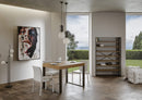 Tavolo Allungabile 140-244x90x77 cm Tecno Quercia Natura Gambe Antracite 