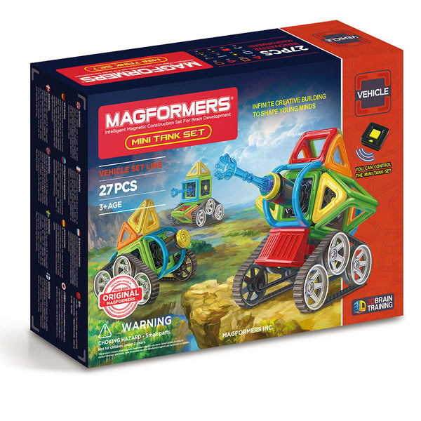 sconto Costruzioni Magnetiche 3D Gioco Calamitato 27 Pezzi Magformers Mezzi Cingolati