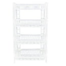 Carrello Portafrutta 4 Ripiani 42x35x75cm Cestino Espositore Salvaspazio