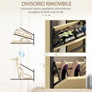 Scarpiera Slim con 3 Cassetti per 18 Paia di Scarpe 60x24x124 cm Ripiani Regolabili Rovere
