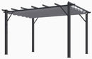 Pergola da Giardino 4x3x2,3 m in Alluminio Grigio Antracite con Telo di Copertura 280g/mq Grigio