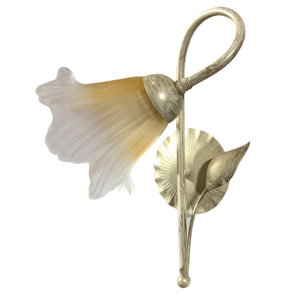 online Applique 1xE14 Montatura Avorio Oro Vetro Satinato Sfumato Ambra E-Energy Melania