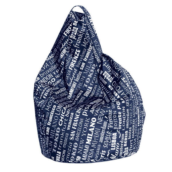 Poltrona a Sacco Pouf in Poliestere Big City Blu Avalli sconto