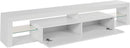 Mobile Tv 1 Anta a Ribalta e Ripiani a Giorno 200x40x35 cm Essential 1R Bianco Lucido  