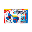 Bicicletta Pedagogica per Bambino 57x34x42 cm 4 Ruote Quad Blu