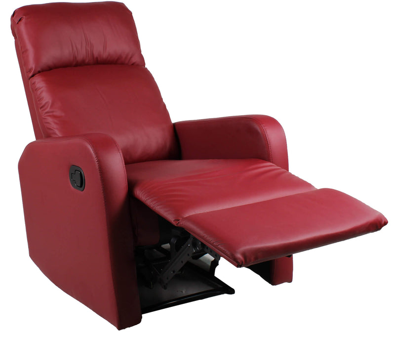Poltrona Relax Manuale Reclinabile in Similpelle Vandi Bordeaux