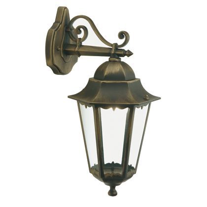 Lampada Applique Grande in Basso Colore Nero e Oro per Esterno Linea Merlet Sovil sconto
