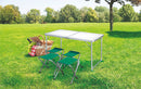 Tavolo Pieghevole da Giardino con 4 Sedie 120x60 cm Soriani Pic-wick Bianco