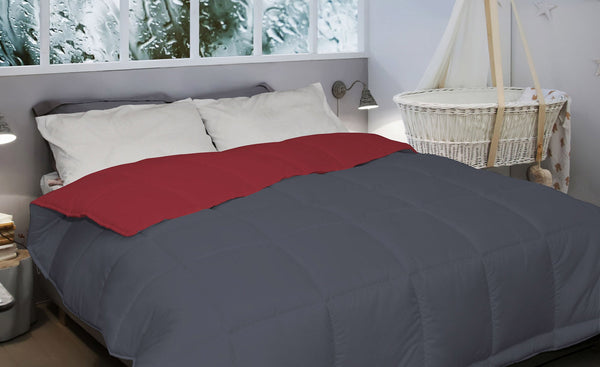 Piumino in Microfibra 300gr Doubleface Bordeaux\/Grigio Scuro online