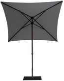 Ombrellone da Giardino 2x2 m Palo Ø38 mm in Alluminio Effetto Legno Tessuto Olefin Trend Wood Grigio