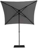 Ombrellone da Giardino 2x2 m Palo Ø38 mm in Alluminio Effetto Legno Tessuto Olefin Trend Wood Grigio