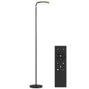 Lampada da Terra LED con Testa Girevole a 350° e Telecomando Magnetico Regolazione Luminosità Nero      