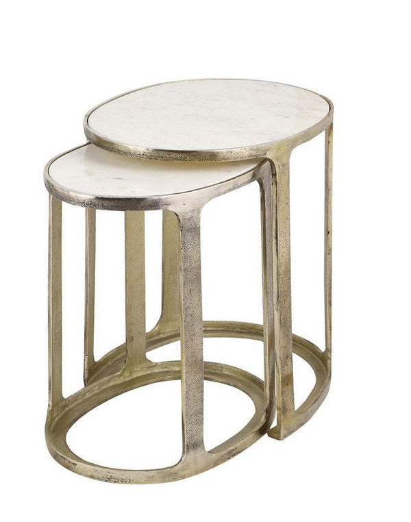 sconto Set 2 Tavolini Ovali Janira