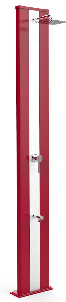 sconto Doccia Solare da Giardino 40L Miscelatore e Lavapiedi Arkema Dada S Fascia Inox Cherry