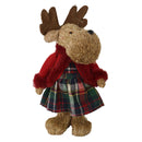 Pupazzo Renna in Tessuto rosso e verde cm 18x10xh30