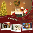 Ghirlanda Natalizia Decorativa da Interno 60cm con 35 LED Pigne Bacche e Agrifoglio      