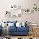 Set 3 Mensole Decorative 30-40-50 cm Bianco