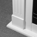 Cornice per Camino 110x36x100 cm Cambridge Rivestimento in Legno Bianco  