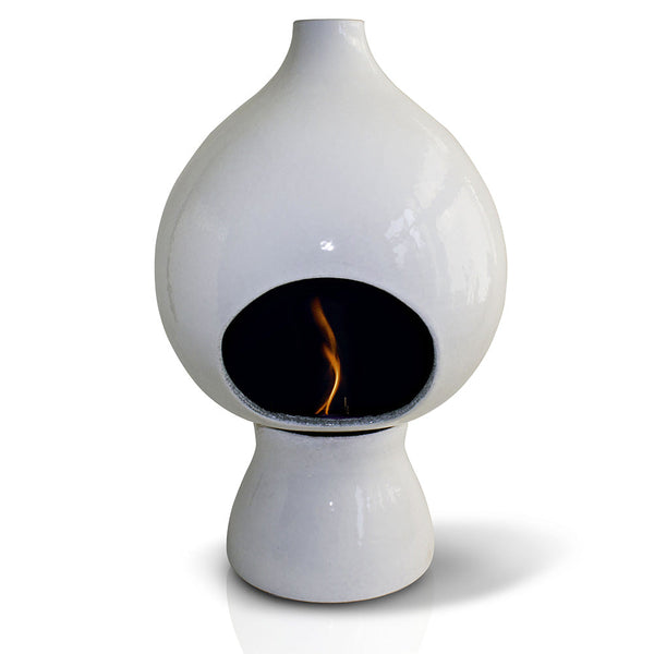 sconto Camino a Bioetanolo da Pavimento in Ceramica 45x70 cm Ferazzoli Arabo Gigante Bianco