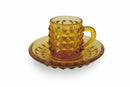 Set 6 Tazzine Caffè in Vetro Colorato con Piattino 90 ml Villa d'Este Home Tivoli Diamond