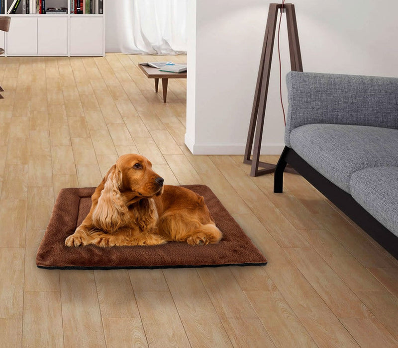 Materassino morbido pre Cani taglia Media 48x41 cm in vellutino Marrone