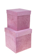 Set 2 Scatole Quadrate in Velluto H 265 cm