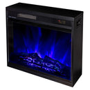 Camino Elettrico da Incasso 47x58,4x18 cm Effetto Fiamma 1500W Lorance Nero