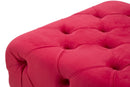 Puff Brigitte Bordeaux 74x74x43 cm Poliestere e MDF e Spugna Bordeaux