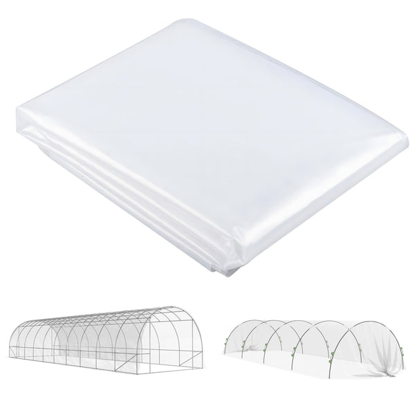 prezzo Copertura di Ricambio per Serra a Tunnel 6x10 m in PP Anti UV e Impermeabile Trasparente