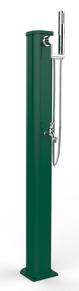 Doccia Solare da Esterno Giardino 20L Miscelatore Doccetta e Lavapiedi Arkema Jolly Go Verde Scuro sconto