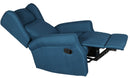 Poltrona Relax Manuale Reclinabile in Tessuto Vandi Blu