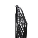 Scaffale Portafiori Pieghevole a 3 Ripiani in Metallo Nero 48x28x101.5 cm 