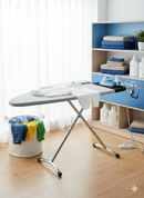 Asse da Stiro Completo Combiboard 125x48 cm con Piano Stiramaniche Regolabile in Altezza