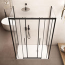 Box Doccia 3 Lati 2 Ante Scorrevoli in Cristallo Trasparente 6mm H195 Bonussi Eliane Varie Misure