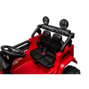 Macchina Elettrica per Bambini Fuoristrada Toyota Fj Cruiser 12V Telecomando Ruote in Gomma e Sedile in Pelle Rosso