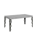 Tavolo Allungabile 120/224x90x77 cm Karamay Premium Cemento