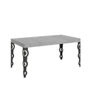 Tavolo Allungabile 140/244x90x77 cm Karamay Premium Cemento