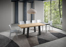 Tavolo Allungabile 200/300x90 cm Svalen Rovere Scortecciato Gambe Antracite      