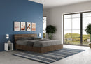 Letto Matrimoniale Testata Doghe Inclinata Ankel Noce Varie Misure