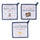 Set 3 Presine 20x20 cm in Cotone VdE Tivoli 1996 Le Travisate Bianco