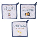 Set 3 Presine 20x20 cm in Cotone VdE Tivoli 1996 Le Travisate Bianco