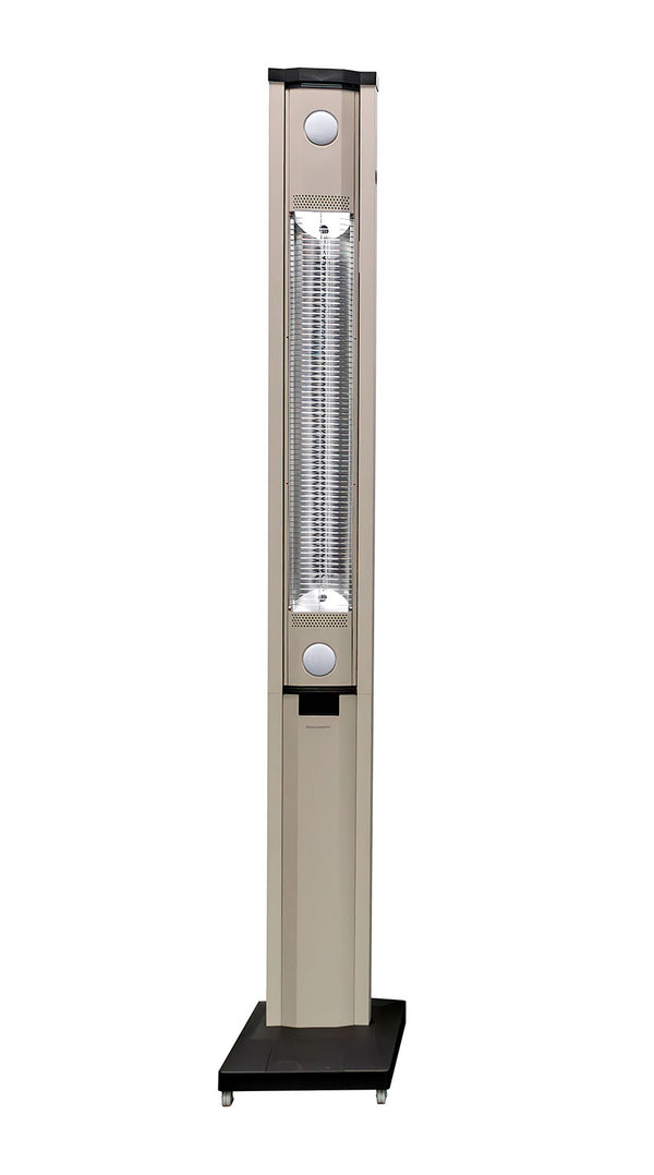 Stufa Elettrica ad infrarossi da Esterno 50x25x200 cm in Fibra di Carbonio con Luce Led Skyline Mocca Mousse acquista